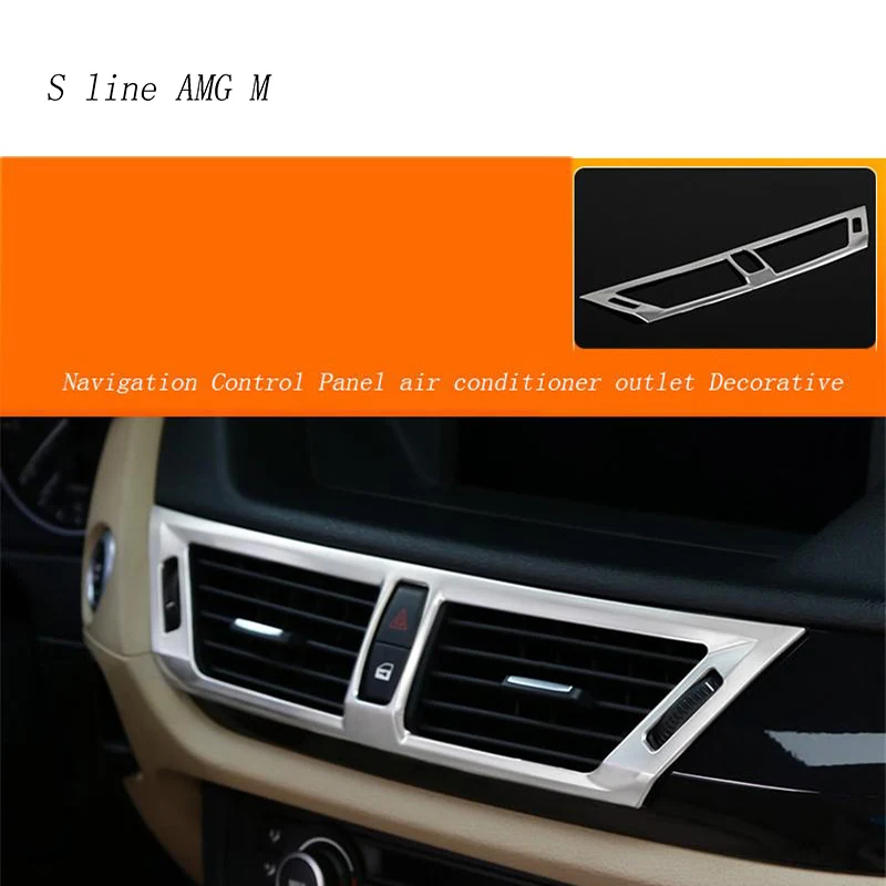 Автомобильный Стайлинг навигационная панель управления кондиционер декоративная рамка выпускного отверстия наклейки крышка Накладка для BMW X1 E84 авто аксессуары