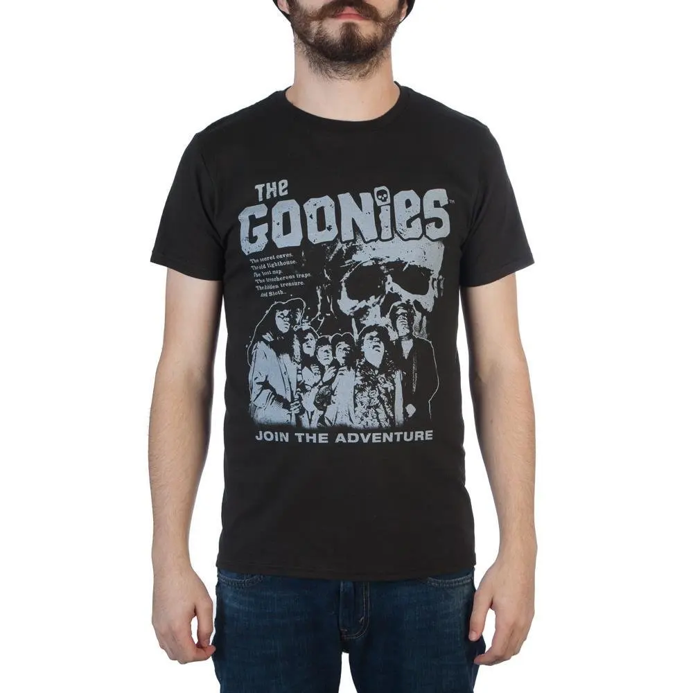

The Goonies Movie Poster T-Shirt Christmas T Shirts 2018 Fashion Short Sleeve Black T Shirt Print Round Neck Man Top Tee