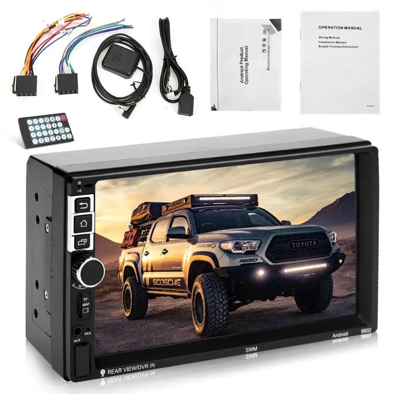 Flash Deal SWM8802 7in TFT Touch Screen 1G+16G 2Din Quad-core Android Bluetooth Music Player Car Audio GPS Navi MP5 Player Auto FM Radio 19