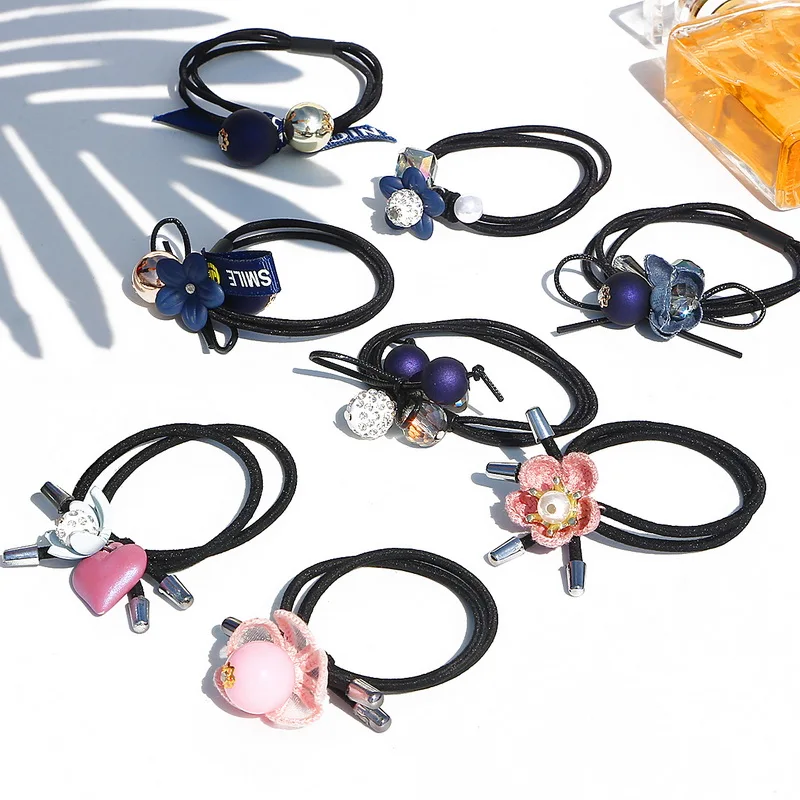

1PCS Lovely Flower Ball Elastic Hair Bands Handmade Bow Hair Rope Band for Women Girls Headband Scrunchy Kids Hair Accessories