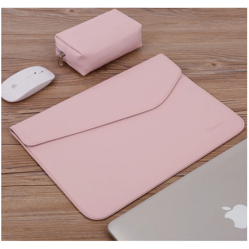 

Waterproof Smooth PU Leather Slim Sleeve Laptop Bag For Macbook Air 13 Bag Pro 11 12 14 Case For Xiaomi Mi Notebook 12.5 Cover