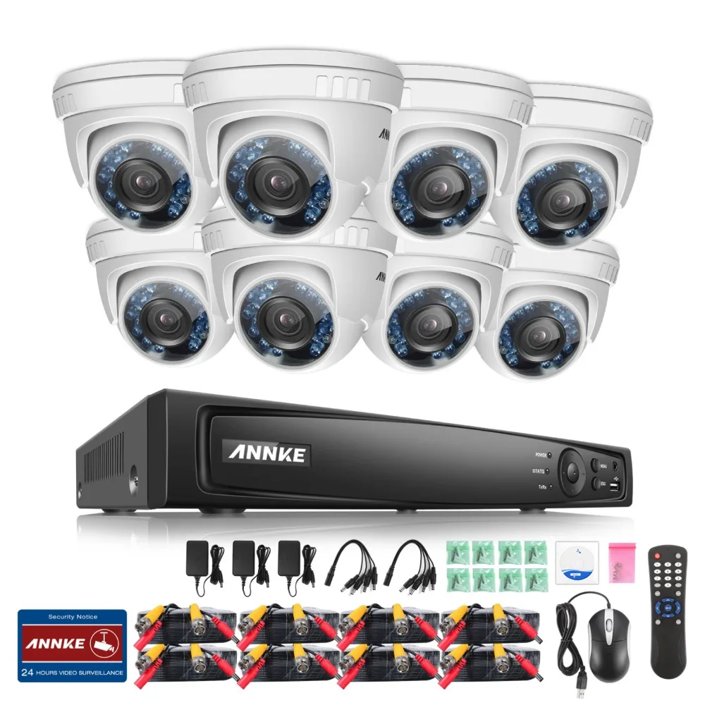 bilder für ANNKE 8-kanal HD-TVI 1080 P Sicherheit DVR Recorder mit 8x 1920TVL (mp) In/Außen Feste Cctv-kameras Überwachungssystem bilder für ANNKE 8-kanal HD-TVI 1080 P Sicherheit DVR Recorder mit 8x 1920TVL (mp) In/Außen Feste Cctv-kameras Überwachungssystem