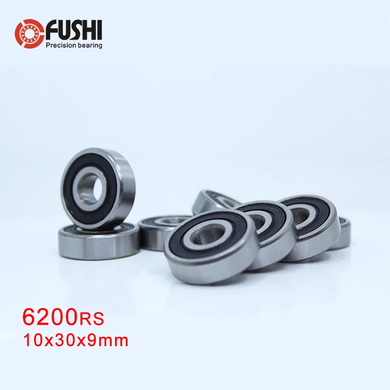6200RS Bearing ABEC 3 (8 PCS) 10x30x9 mm Deep Groove 6200 2RS Ball ...