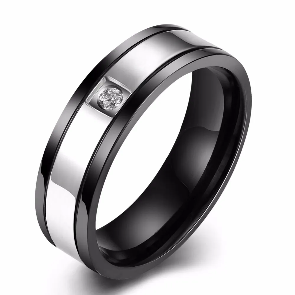 Stainless-Steel-Luxury-Man-Ring-Black-Outside-Recessed-Glass-British ...