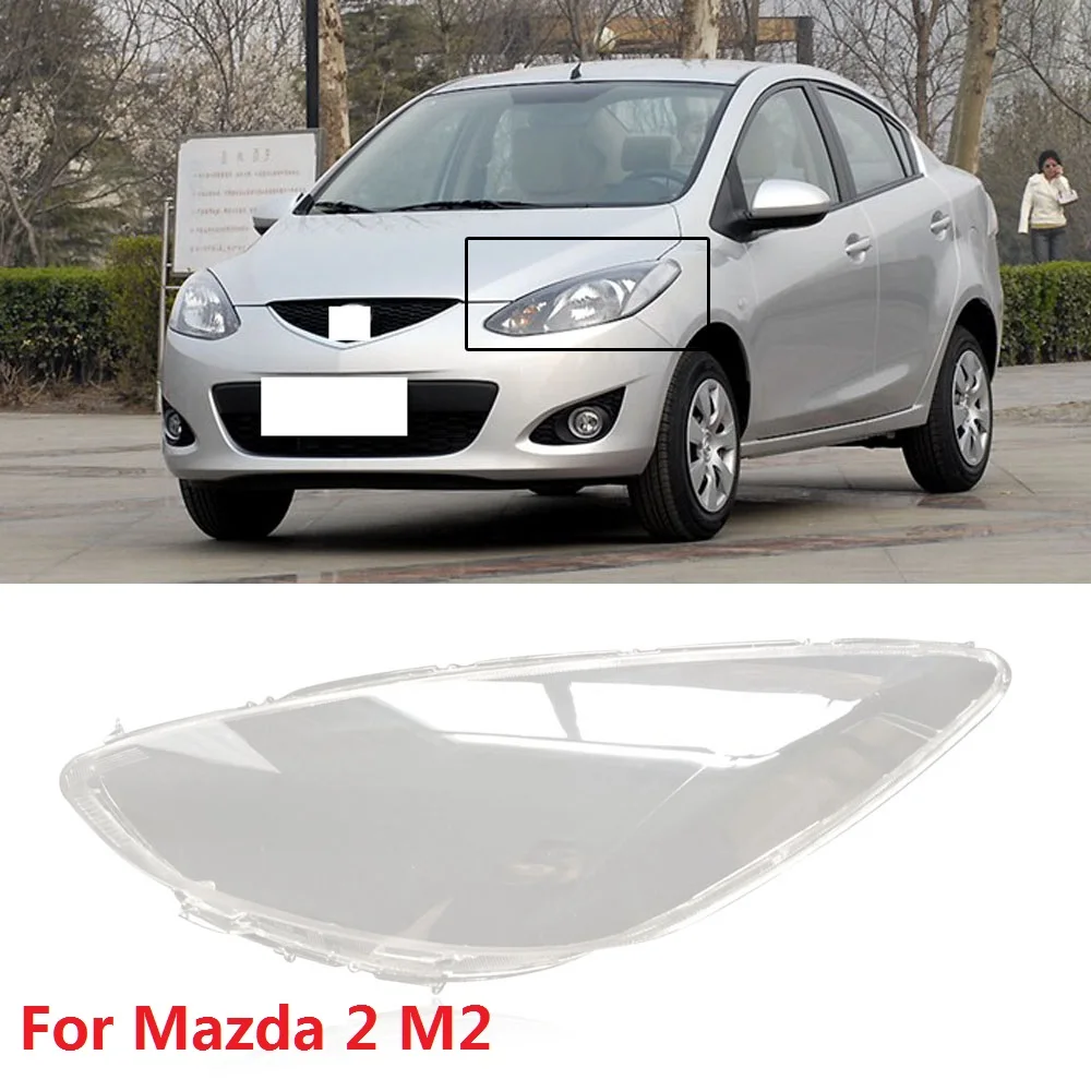 

CAPQX 1PCS For Mazda 2 Mazda2 M2 Front Headlamp Lamp cover Lampshade Headlight Waterproof Bright Head Light Shade Shell Cap