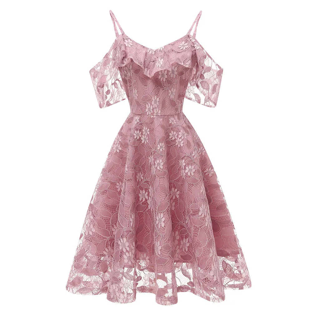 

Sexy 2019 Fashion Women Ladies Lace Short Dress Strapless Night Party Wear Wedding Tutu Summer Dress
