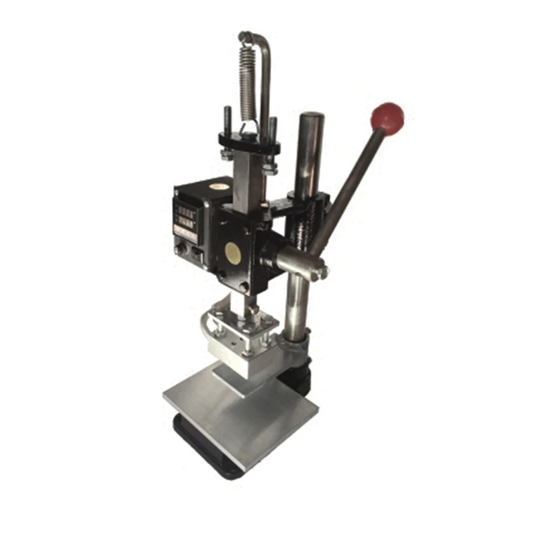 

New Hot Foil Stamping Pressure Mark machine 5*7cm Manual Bronzing Machine for PVC leather PU Bags Wallet Gold Stamping