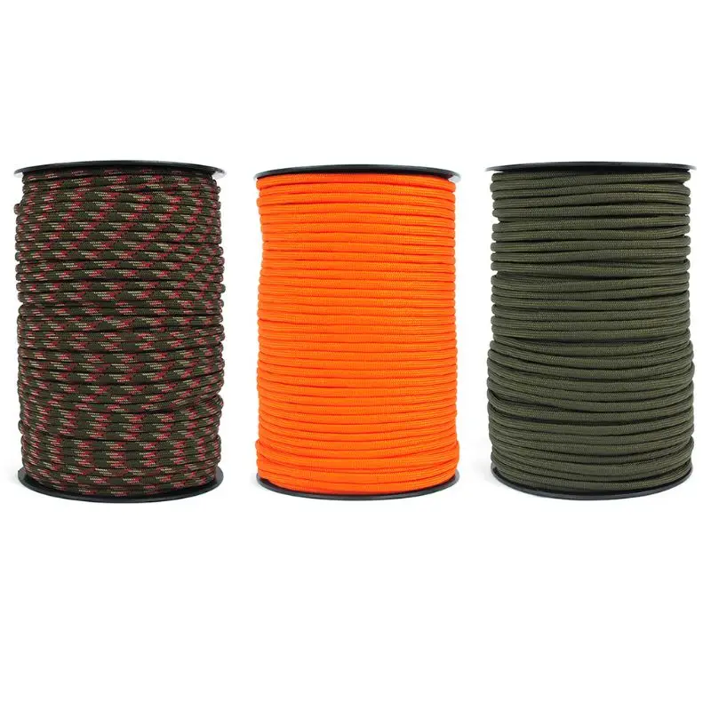 

100m 328FT 4mm Tactical Paracord 550 Outdoor Survival Bracelet Rope Parachute Cord Strap Lanyard Tent Accessories