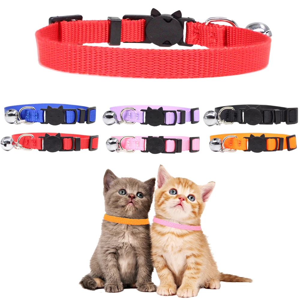 Safety Breakaway Cat Collar Quick Release Cat Small Dog Collar Cute Nylon Adjustable Collar for Puppy Dogs Kittens Cats Necklace