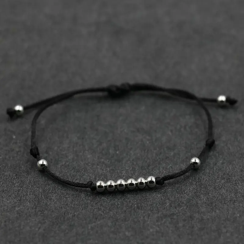 Женский браслет ANILLO красная веревочная нить плетеный 4 мм регулируемый из
