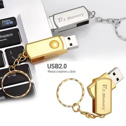 Металл USB флэш-накопители 16 GB Мини Pendrive 32 GB персонализированные 4 GB 8 GB Memory Stick диск USB на ключ Водонепроницаемый накопитель брелок