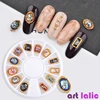 12 Pcs Nail Art Retro 3D Glitter Gem Rhinestones Decorations Metal Foil Flat Back Charm Jewelry Manicure Tools DIY Design ► Photo 3/6