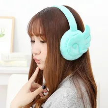 Милые крылья для девочек зимние ушные Теплые Меховые Наушники Модные теплые аксессуары orejeras цвет случайный