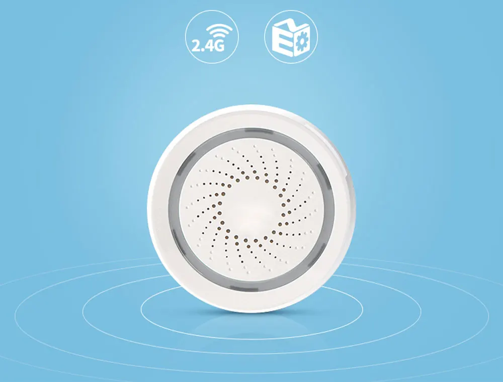 Tuya Smart Life Wireless WiFi Siren Alarm Sensor Sound and Light Alarm Siren Support IFTTT for Home Security