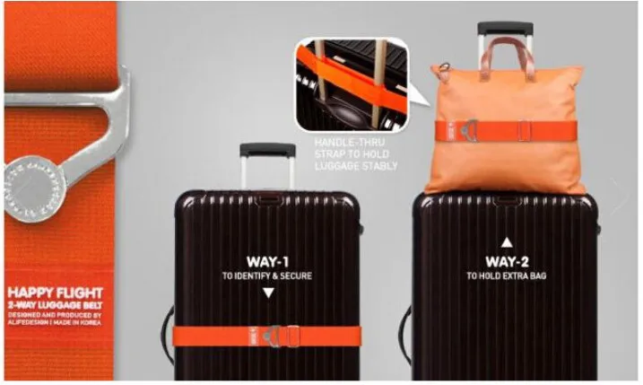 2 way luggage strap