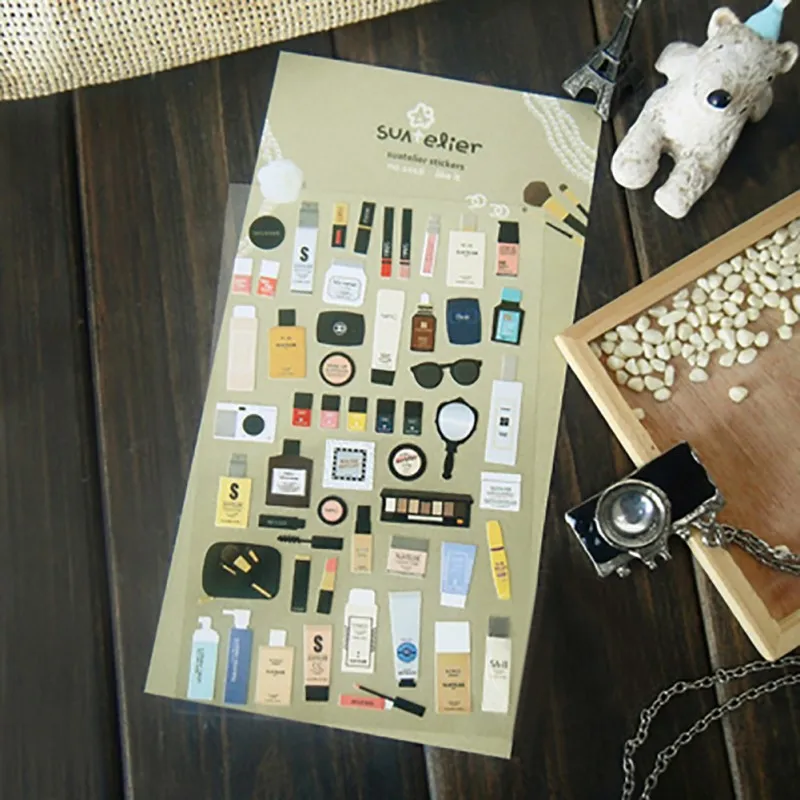 

1 Sheet Transparent Diary Notebook Toy Stationery Sticker Korean Style Sonia Kawaii Cartoon DIY Scrapbooking Decorative Sticker