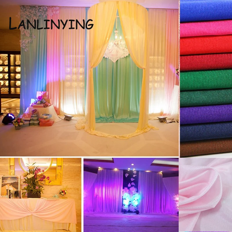 

Multifunction Soft Elastic Fabric Handmade DIY For Garment lining Home Dress Curtain Wedding Party Decoration Background P044