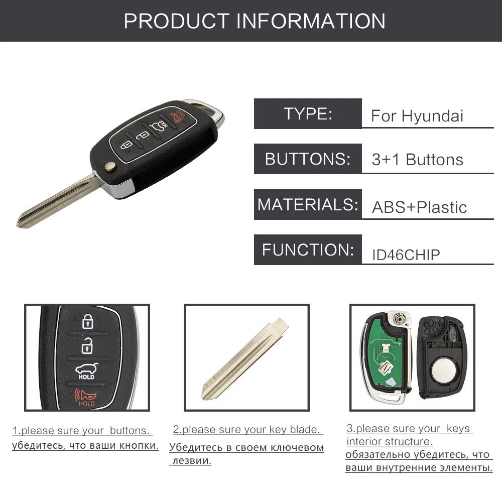 Okeytech Новинка 3/4 Кнопка флип складной дистанционный ключ автомобиля 315/433 МГц транспондер чип ID46 для Mistra hyundai HB20 SANTA FE IX35 IX45
