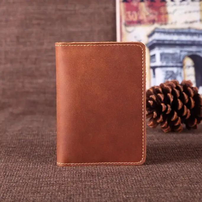 Винтаж Для мужчин Пояса из натуральной кожи Обложка для паспорта заграничного паспорта держатель мешка паспорта Кошелек лицензии кредитных держатель для карт# q2165 - Цвет: red brown