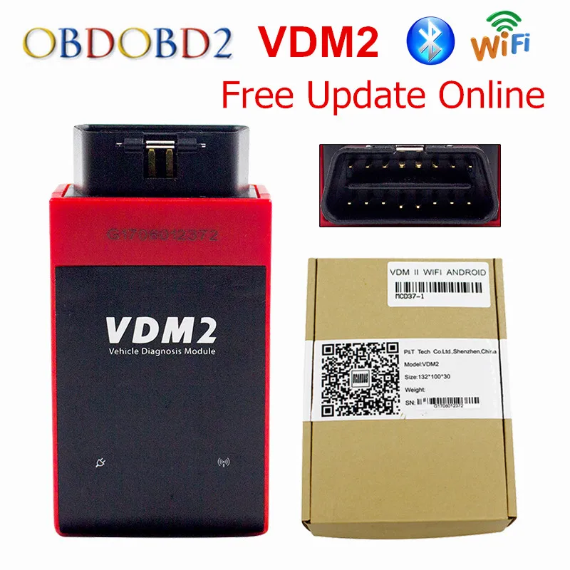 

Original UCANDAS VDM2 Auto Diagnostic Scanner VDM II WIFI & Bluetooth VDM2 V5.2 Support Multi-Language Free Update Online