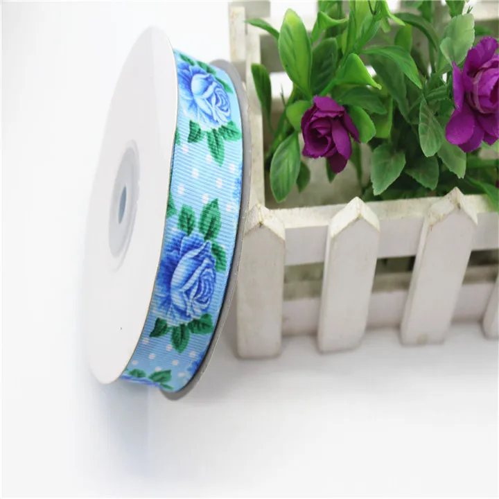 7  2.5cm x25Yard Ribbon Thermal Transfer Toral Printing Ribbons Handmade Diy Satin Ribbon Hair Accessories Gift Box Packaging