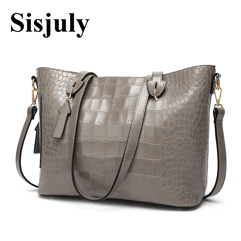 

Sisjuly Brand Women Leather Handbag Crocodile Pattern Shoulder Bags Female Crossbody Bags For Ladies Hand Bags Tote Bag