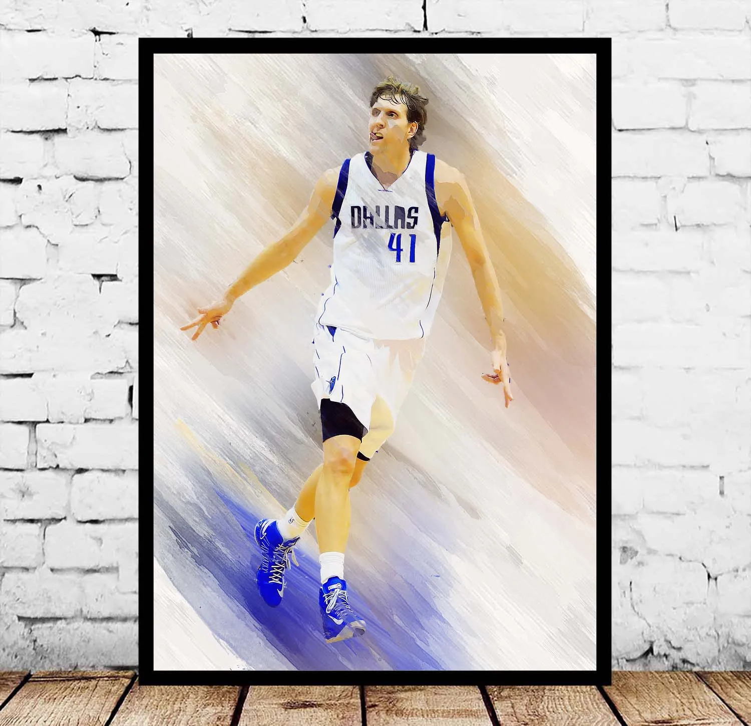 

Dirk Nowitzki Sports Art Print Basketball Watercolor Abstract Poster