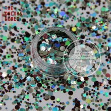 RAM321-203 разноцветные Круглые пайетки в горошек для дизайна ногтей, гель для ногтей, Гель-лак для ногтей и украшения своими руками
