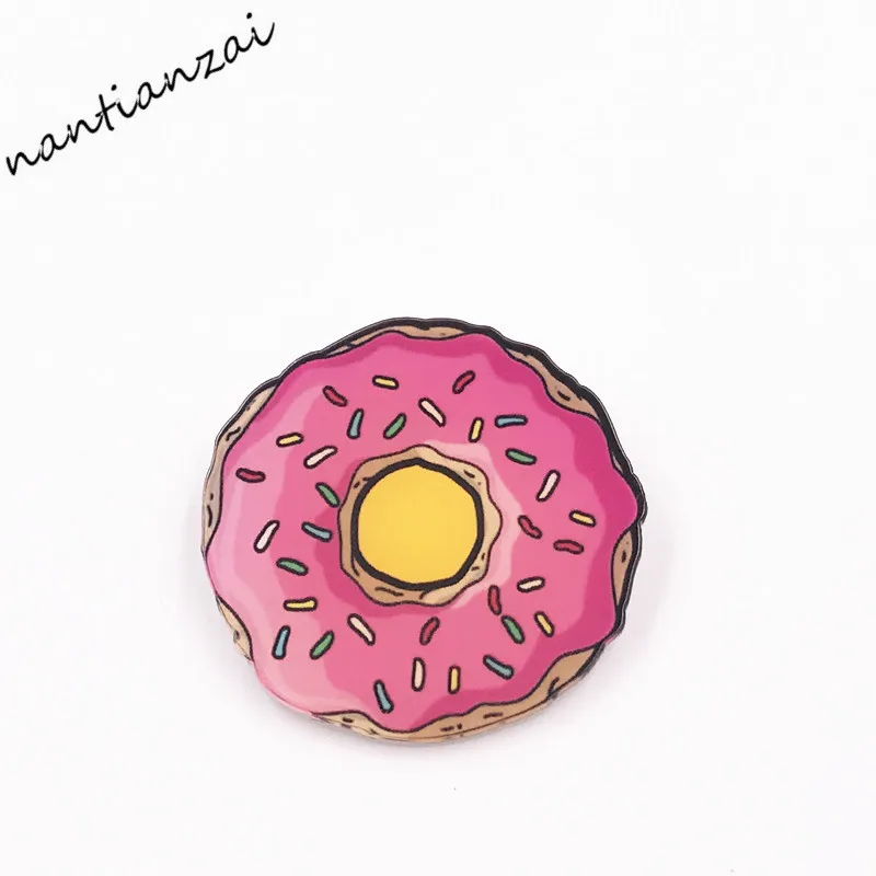 1 шт. Kawaii Icon Harajuku Stacked еда Пончик суши напиток пицца акриловая брошь одежда значок