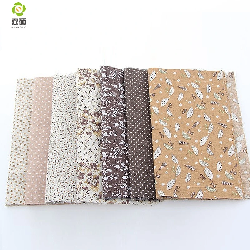 Black &Coffee Charm Packs Patchwork Cotton Fabric Telas Bundle Tilda Quilting Scrapbooking Cloth 20x24CM 14pcs/lot