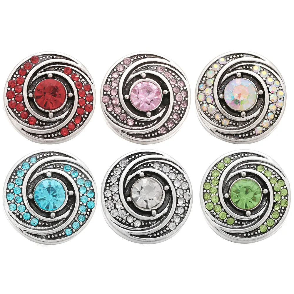 Buy 10pcs/lot Snap Jewelry Rhinestone Snap Buttons Fit