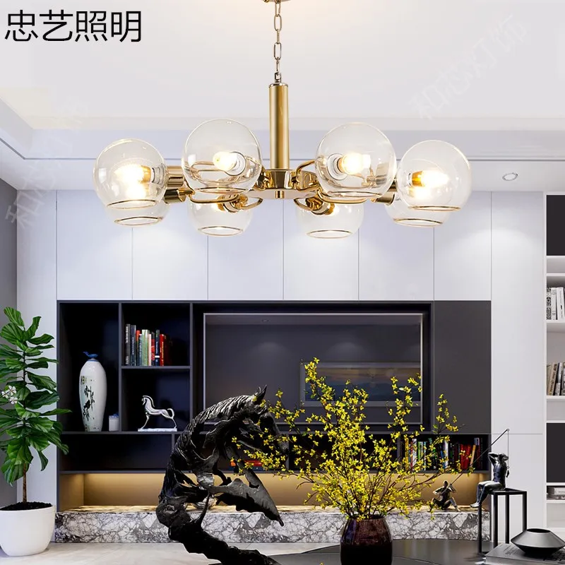  Post-modern personality designer creative multi-glass ball pendant light nordic magic beans bubble  - 32890668921