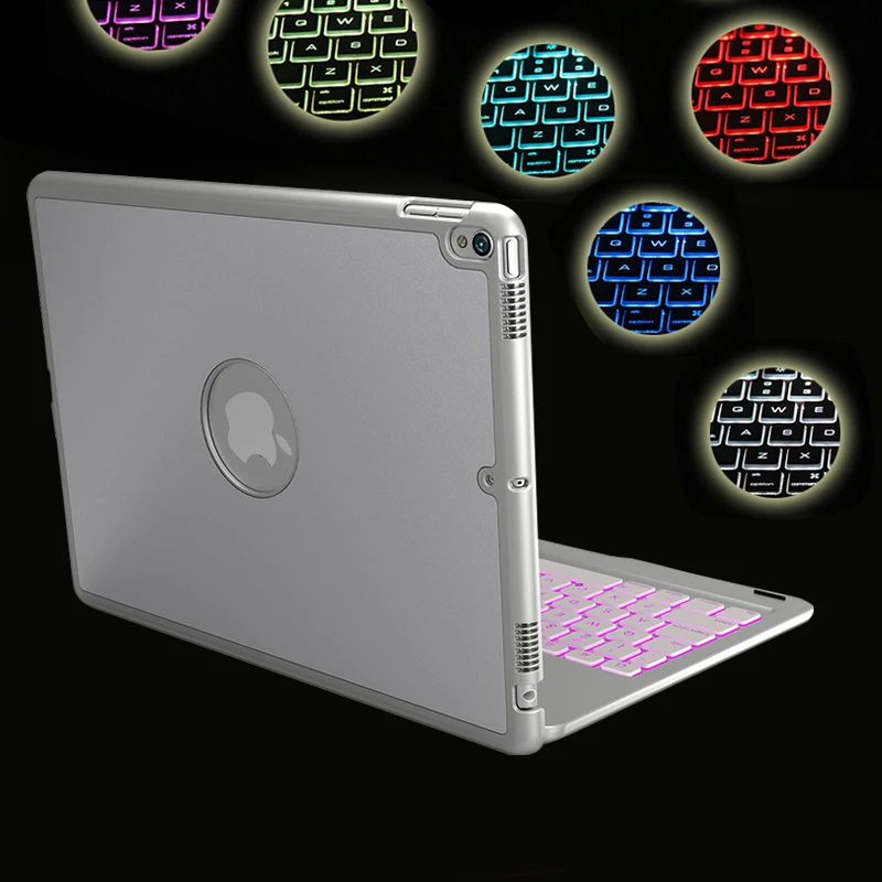  Case For iPad Air 3 10.5 inch 7 Colors Backlit Light Wireless Bluetooth Keyboard Case Cover For iPa