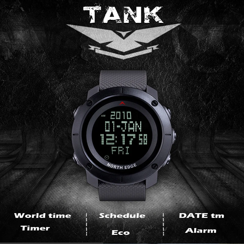 Relogio Masculino Top Brand North Edge Men's Sport Smart Digital Watch Electronic Clock Waterproof Outdoor fish Stopwatch Hour
