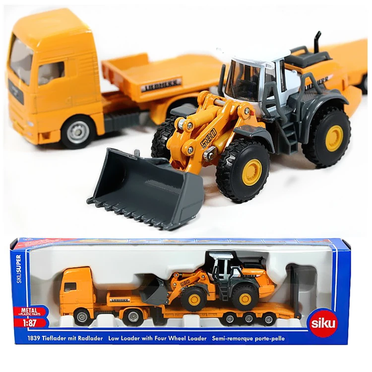 

SIKU 1:87 1939 Low lader with Four Wheel lader Diecast farm tractor