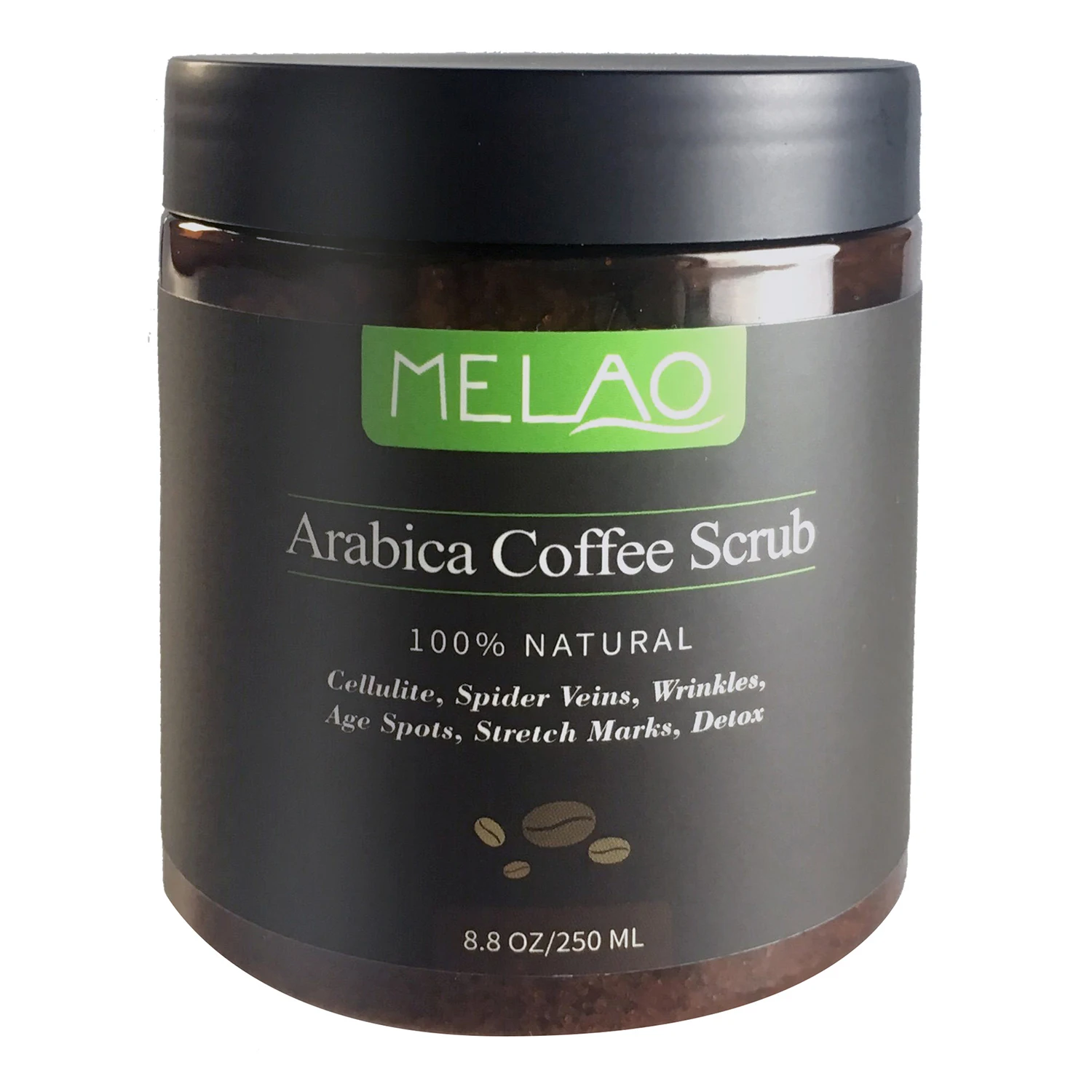 HTHL-MELAO кофе скраб для тела натуральное кокосовое масло Отшелушивающий отбеливающий увлажняющий скраб 8,8 унций/250 мл