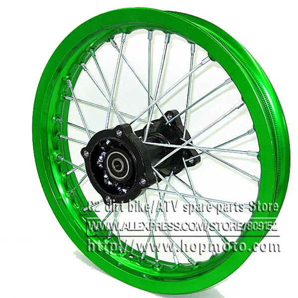 Зеленые задние 14-дюймовые дисковые диски из алюминиевого сплава, колесные диски 1,85x14 дюймов для грязного велосипеда, питбайк KTM CRF Kayo BSE Apollo