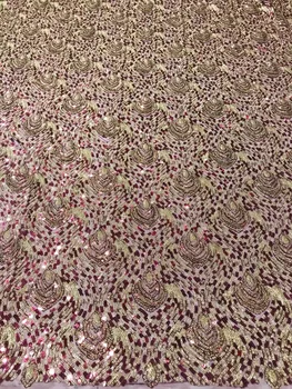 

Sequins Lace Fabric High quality African lace fabric 2017 Embroidered tulle net lace french fabric for wedding JRB-JY78956