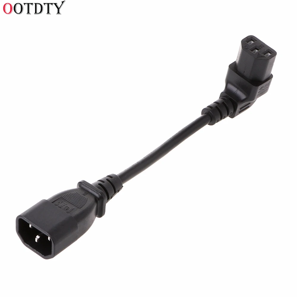 

Male to Female C14 C13 PLug PDU Extension Power Cable Connector Right Angle