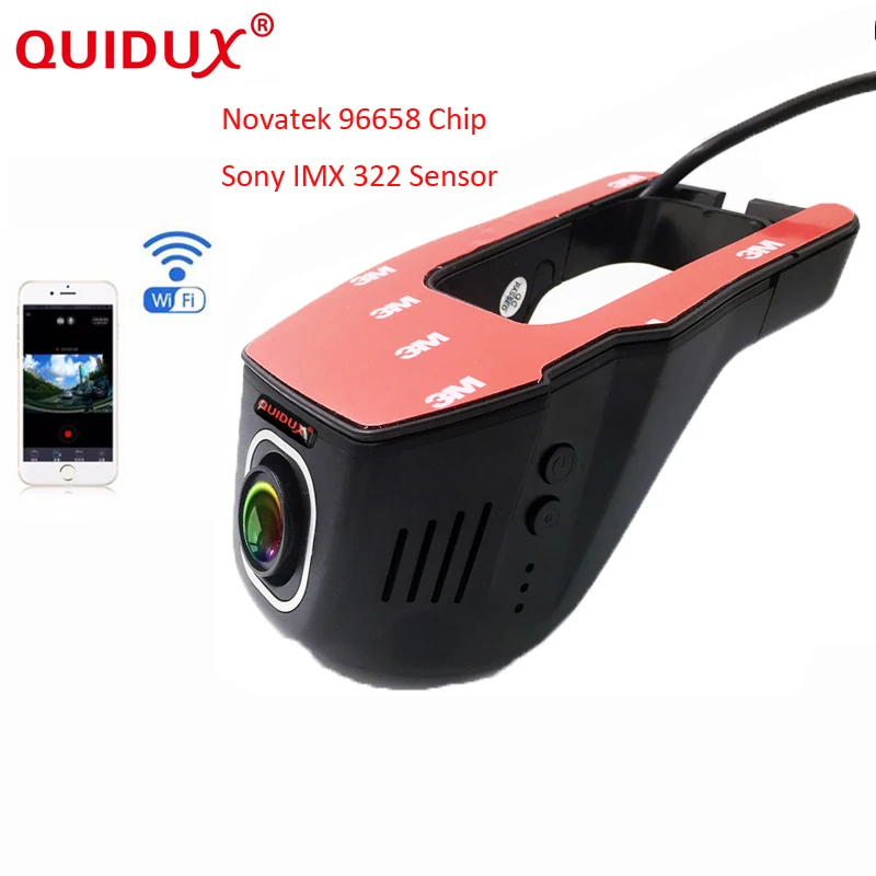 QUIDUX Car DVR font b Camera b font Video Recorder WiFi APP Manipulation Full HD 1080p