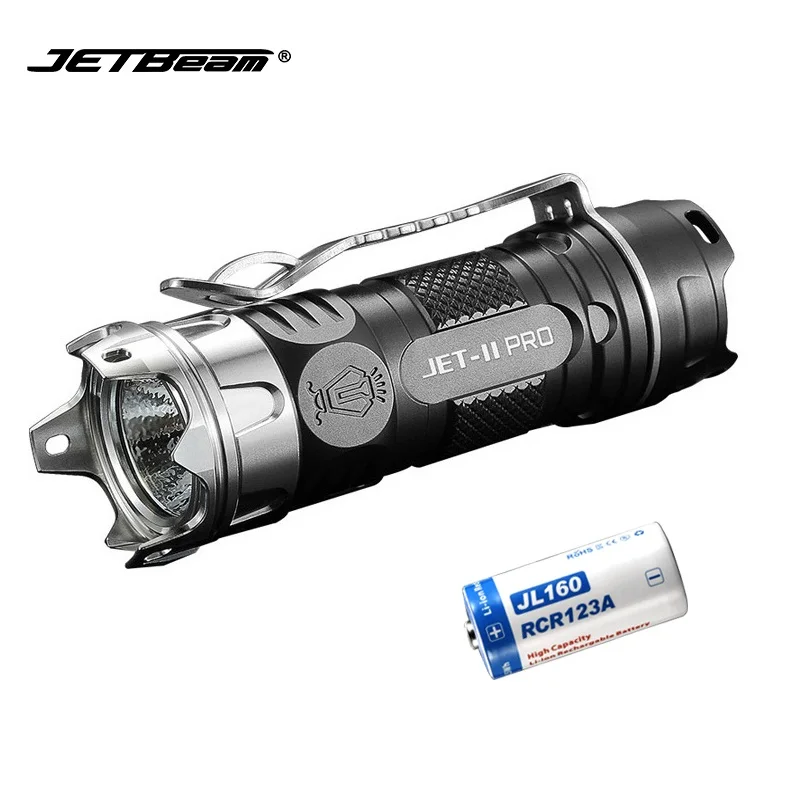 JETBEAM II PRO мини светодиодный фонарик CREE XP-L HI светодиодный 510 люмен для самообороны с 1* CR123 батареей - Испускаемый цвет: white