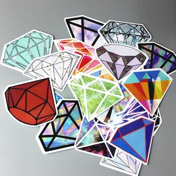 

18Pcs Transparent vsco Diamond Stickers For Snowboard Car Laptop Luggage Skateboard Motorcycle Decal hydro flask Sticker