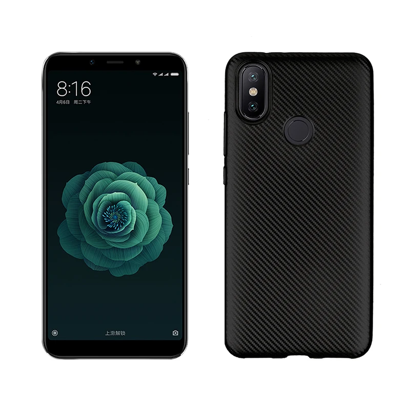 carbon fiber silicone case xiaomi mi 6x (9)