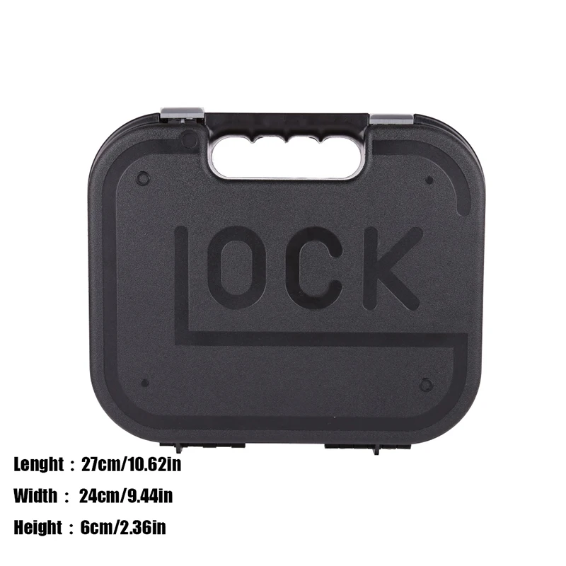 

high quality GLOCK ABS Pistol Case Tactical Hard Pistol gear box Gun Case Padded Foam Lining for hunting accessory