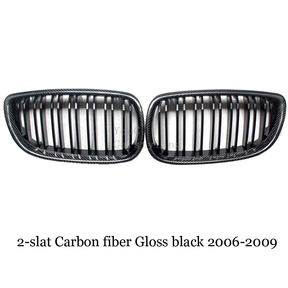 ABS углеродного волокна передняя решетка радиатора для BMW 3 серии E92 E93 E90 M3 E92 M3 E93 M3 2006-2013 купе Кабриолет 320i 325i сетка решетки - Цвет: 2-slat CF 2006-09