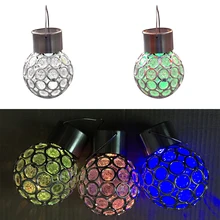 7 видов цветов фонарь с питанием от солнечной панели для сада повесить на открытом воздухе пейзаж Цвет Изменение светодиодный светильник освещение для садовых дорожек