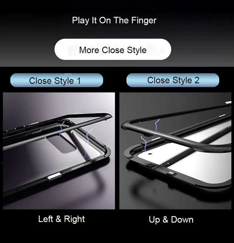 360 магнитный металлический чехол из стекла для samsung Galaxy Note 10 Pro S10 Plus S9 S8 S10plus Lite Note 9 Магнитный флип-чехол из закаленного стекла