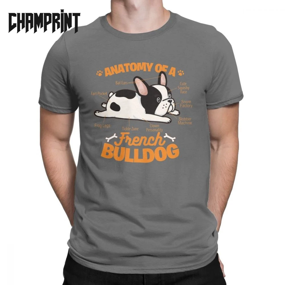 

Men's T-Shirt Anatomy Of A French Bulldog Funny Pet Frenchie Dog Funny Cotton Tee Short Sleeve T Shirt Clothes Plus Size 4XL 5XL