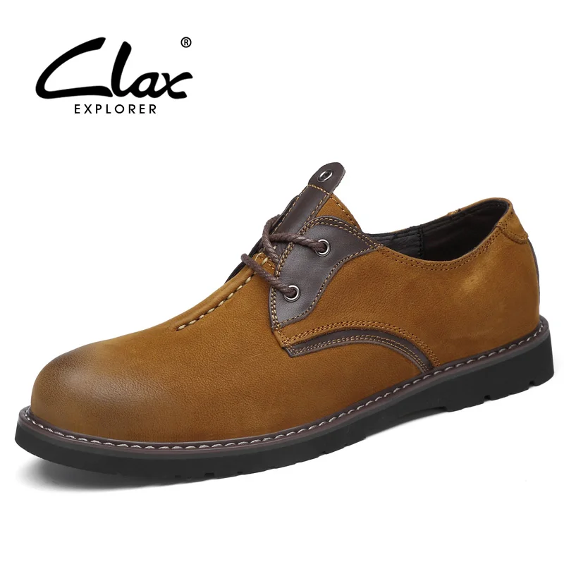 Oxfords Do 2019 De brown Homem Caminhada Black Casual Outono Masculino Calçados Primavera Genuíno Sapatos Couro Mens Sapato Clax Designer 6wxBpYx