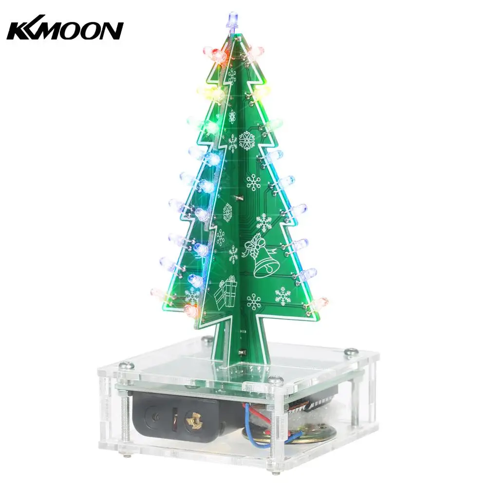 KKmoon DIY красочный легкий светодиодный светильник Акриловая Рождественская елка с